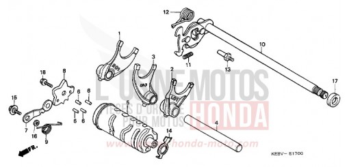 SHIFT DRUM CA125W de 1998